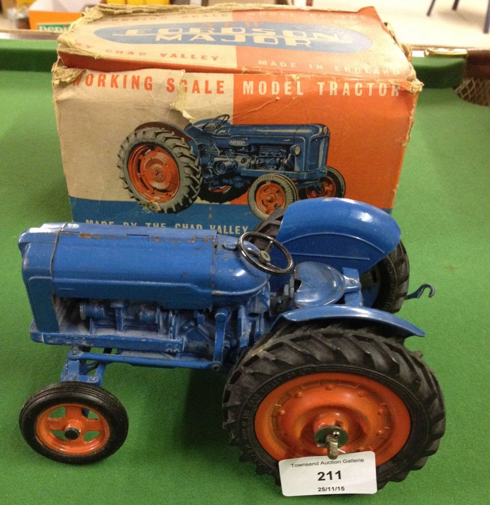 Chad Valley large scale Fordson Major tractor with original box.