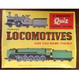 A Waddington Quiz Teaching Jigsaw - Famous Locomotives c1963 - still sealed.