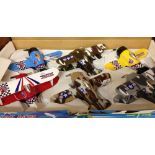 A trade box of 6 classic wing diecast aeroplanes.