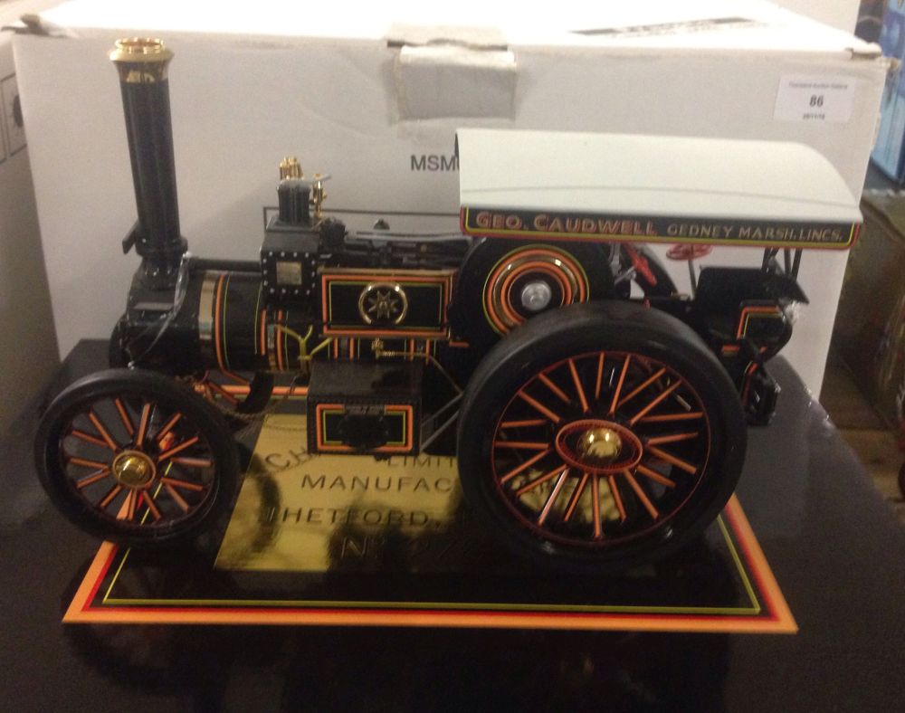 A boxed Midsummer Models 1:24 scale Burrell road locomotive 'The president' # MSM004