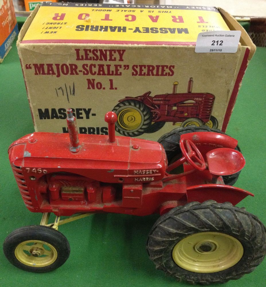 Lesney No. 1 large scale Massey Harris tractor with original box.