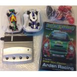 2 Scalextric Formula 1 racing cars & other Scalextric items. Comprising: 1) Benetton F1 car. 2)
