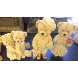 3 resin Teddy Bear figures.