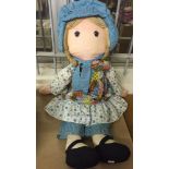 32 inch Holly Hobbie rag doll by Nickerbocker c1970s. This size not sold in the UK - point of sale