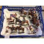 15 Del Prado white metal soldier figures - comprising 12 mounted and 3 foot figures, mostly