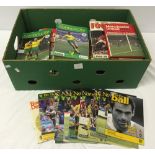 A box of c1960s-90s football books & Norwich City football programmes.