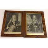 2 late 17th century mezzotints by John Smith, after Sir Godfrey Kneller of HRH George, Prince of