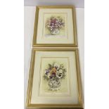 A pair of framed & glazed Limited Edition prints of flowers. 1) Pansies 406/850 and 2) Sweet Peas