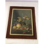 A framed & glazed Victorian Pears print of still life.  Frame size 54cm x 44cm.
