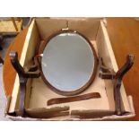 An oval dressing table mirror - for restoration.