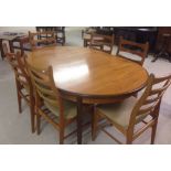 A G-Plan oval extending dining table and 6 chairs