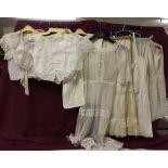 A collection of 12 items of Victorian/Edwardian ladies undergarments to include pantaloons,