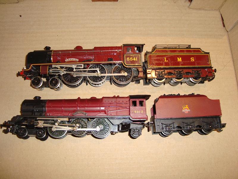 A pair of OO Gauge locomotives to include a Hornby Patriot in LMS livery and a Tri-Ang Princess