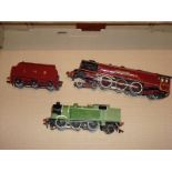 A pair of Hornby Dublo 3 rail repainted locos comprising a Duchess loco and tender and an N2 tank