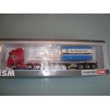 A WSI 1:50 scale limited edition articulated container lorry in Peter Mussche livery. VG in G-VG