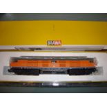 A German Outline V320 diesel locomotive by Brawa in orange livery, 3 rail digital Marklin/DCC with