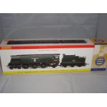 A Hornby OO Gauge R2385 West Country Class steam locomotive in BR green livery numbered 34051 named