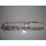 A Hornby Class A4 locomotive in LNER silver/grey livery numbered 2512, named Silver Fox, weathered.
