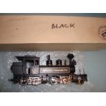 An ETS O Gauge 2-4-4-0 Mallet Type 2 rail steam locomotive in Sequoia Lumber Co black livery,