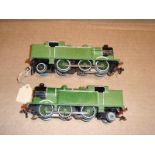 A pair of Hornby Dublo 3 rail N2 tank locos, both repainted .F (2)