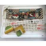 SCALEXTRIC  Vintage accessories including figures, barriers etc. Small job lot. F-G (Q)