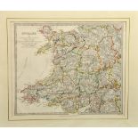 A 19c Chapman Hall edition of a map of Wales and Anglesey, titled England II and published under the