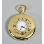 A gold plated half hunter pocket watch by Courlander of Richmond, the face includes a sub-seconds