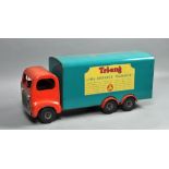 A 1950's Triang long distance transport lorry, 24"l. Together with a model James mobile crane, 7.