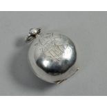 A late Victorian pendant sovereign holder, London 1882, 1.25"diam.