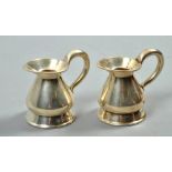A pair of miniature jugs , London 1907, each 2.5"h.