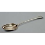 A George III gravy spoon, London 1788, 4oz, 11.5"l.