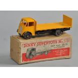 A Dinky Supertoys no.513 Guy flat truck with tailboard, yellow, in original box.