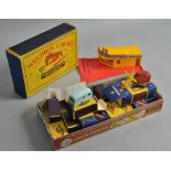 A collection of Matchbox series Lesney vehicles and accessories, comprising of Matchbox garage,