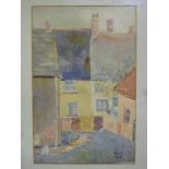 Phyl E**Webb - watercolour "Cottages in Penzance", signed , inscribed to verso 11½" x 7"
