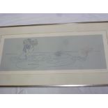 A modern abstract limited edition print, indistinctly signed, dated 1984, framed and glazed