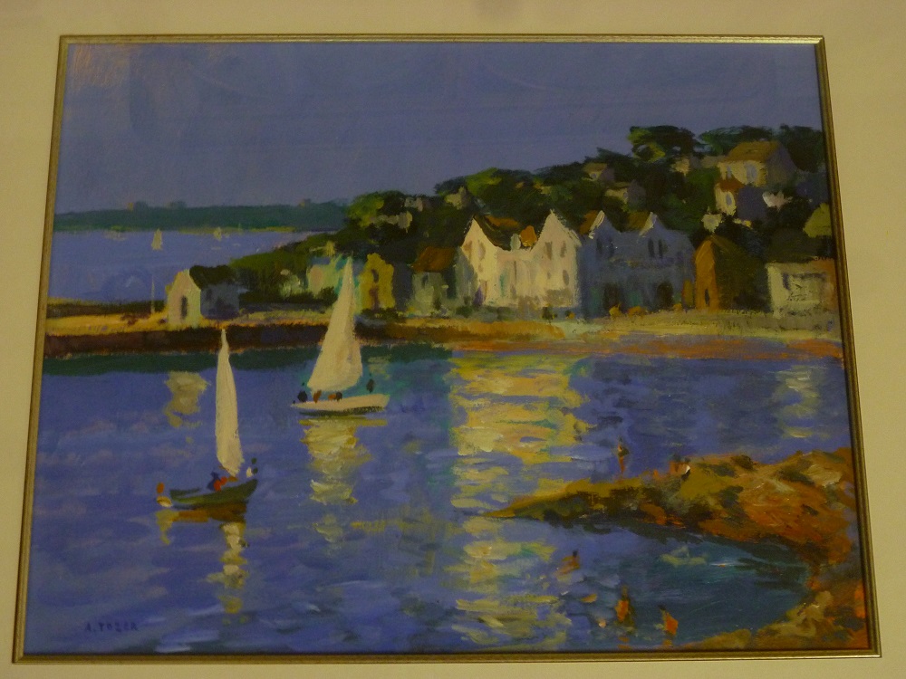 Andrew Tozer - oil on board A view of St. Mawes, signed with initials 15" x 19"