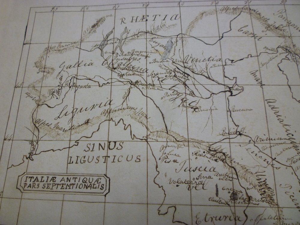 A 19th century sketchbook of hand-drawn maps by George Hext,            St. Mabyn 1833