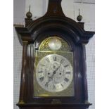 An impressive longcase clock with 11" silvered and brass arched dial by James Schofield of London, 8