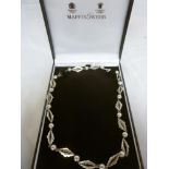 A good quality silver multi-link necklace by Mappin & Webb, cased