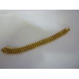 A 9ct gold double chain link bracelet