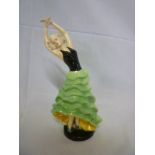 A 1930's Goebel china figure of an Art Deco dancing female