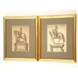 A pair of 18th Century copper engravings