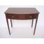 A George III mahogany bowfront side tabl