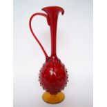 Italian, probably Venetian, red art glas