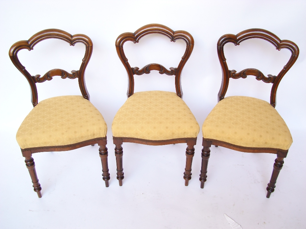 A set of three early Victorian rosewood