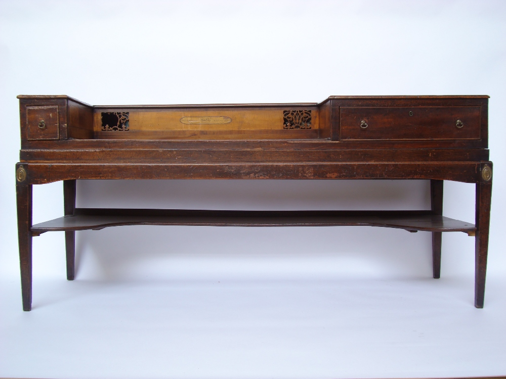 A George III mahogany square piano, inla