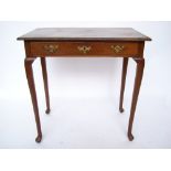 An early 18th Century oak side table, th