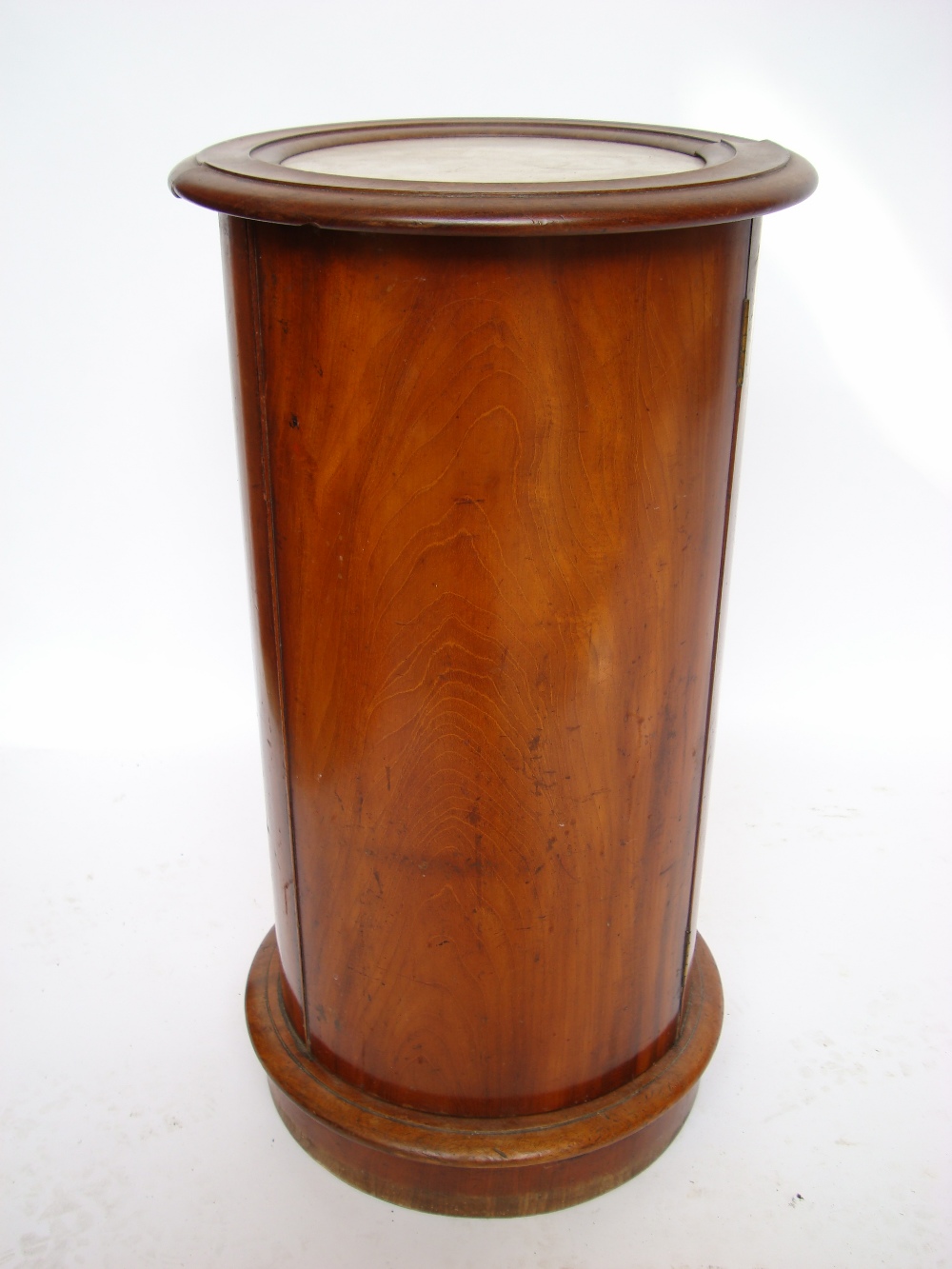 A Victorian mahogany cylinder bedside cu