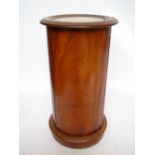 A Victorian mahogany cylinder bedside cu