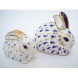 Royal Crown Derby rabbit paperweight, L,